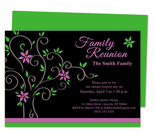 free printable reunion invitation templates