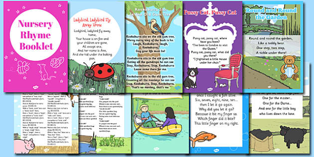 free printable rhymes for kindergarten
