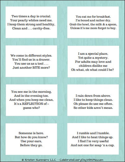 free printable riddles for treasure hunt