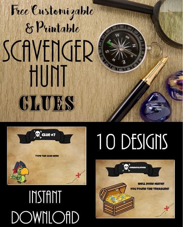 Scavenger hunt card templates | Customize online &  print at home