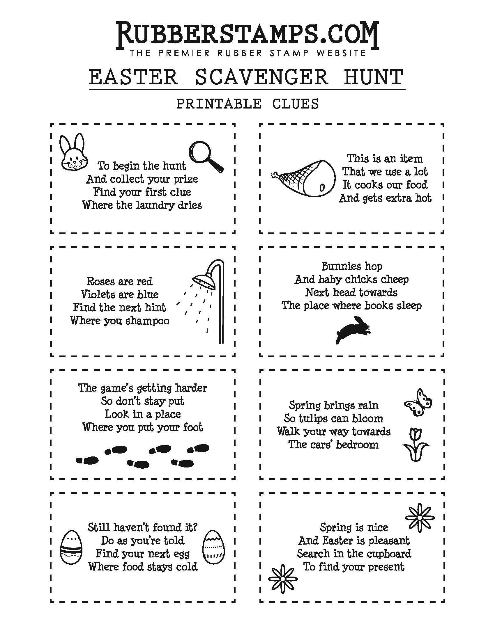 free printable riddles for treasure hunt