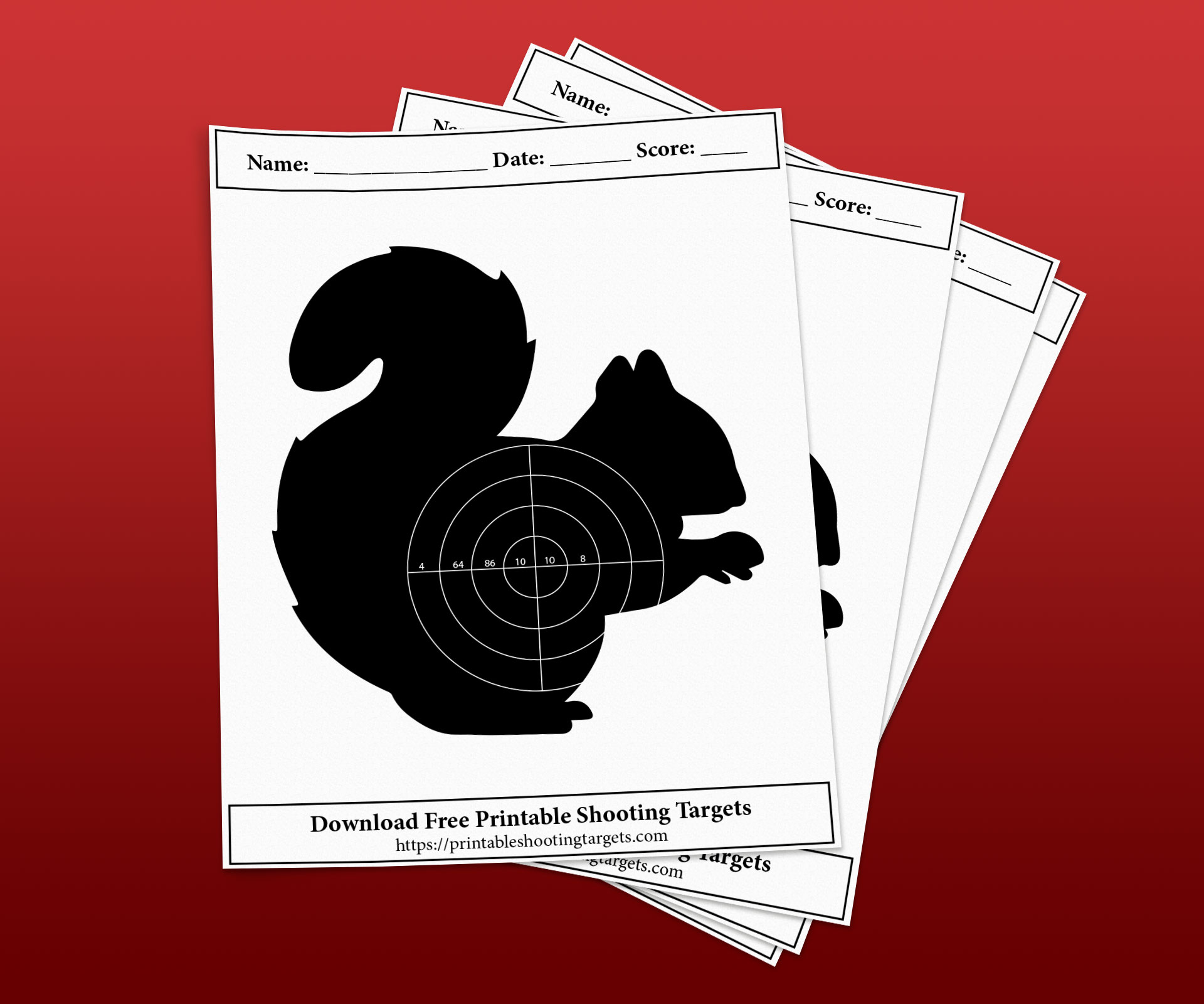 free printable rifle targets squirrel
