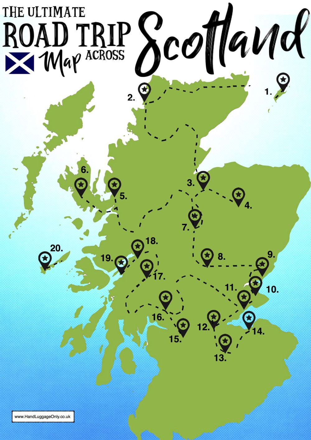 free printable road map of scotland