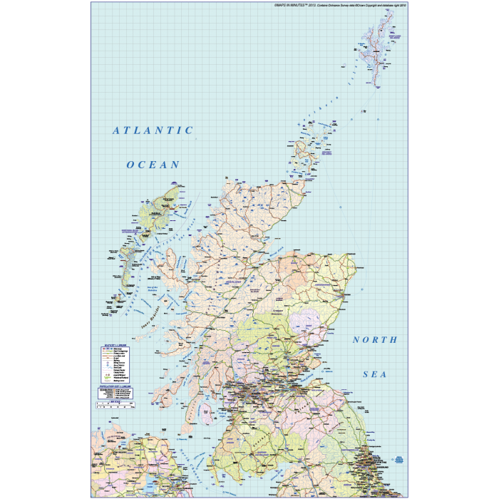 free printable road map of scotland