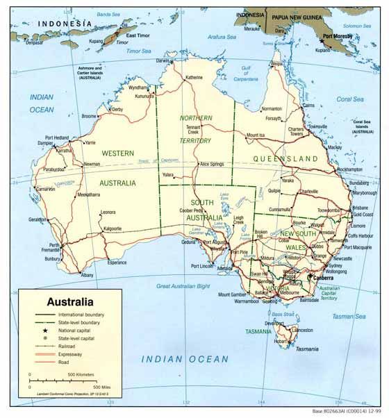 Australia Maps | Printable Maps of Australia for Download