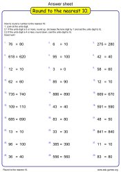 Free Rounding worksheet makers | Creates nearest to 10 or 100 and ...