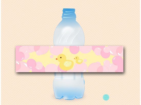 free printable rubber duck water bottle labels