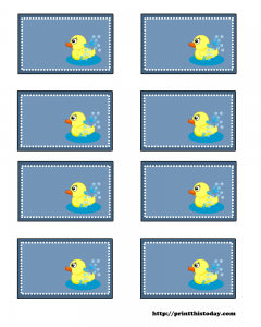 free printable rubber duck water bottle labels