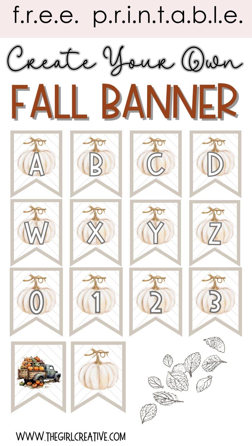 Free Printable Fall Farmhouse Banner - The Girl Creative