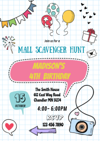 free printable scavenger hunt invitations