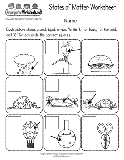 free printable science worksheet for kindergarten