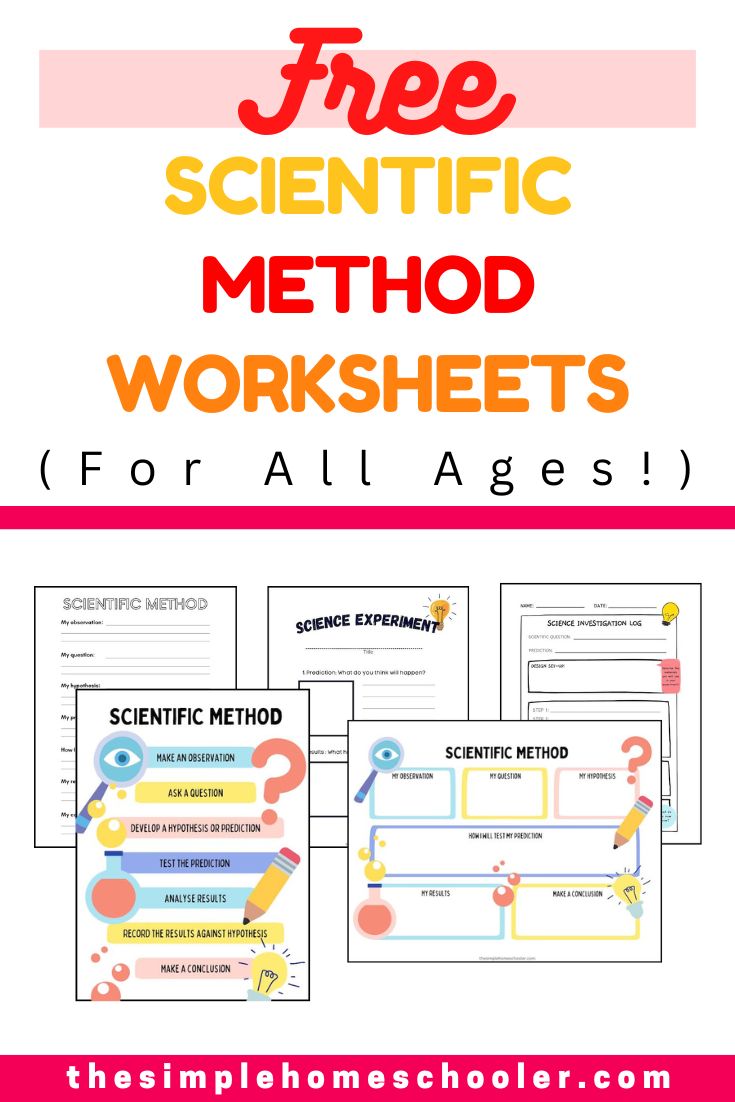 Scientific Method Worksheets: Free and For All Ages! - The Simple ...