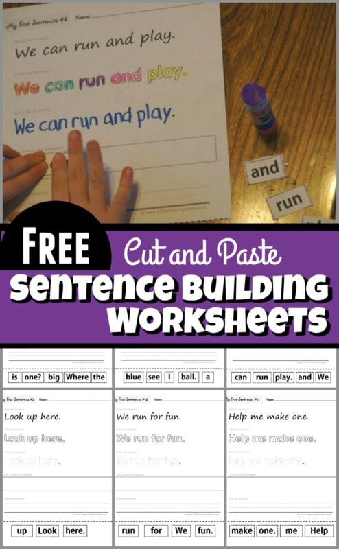free printable sentence writing worksheet