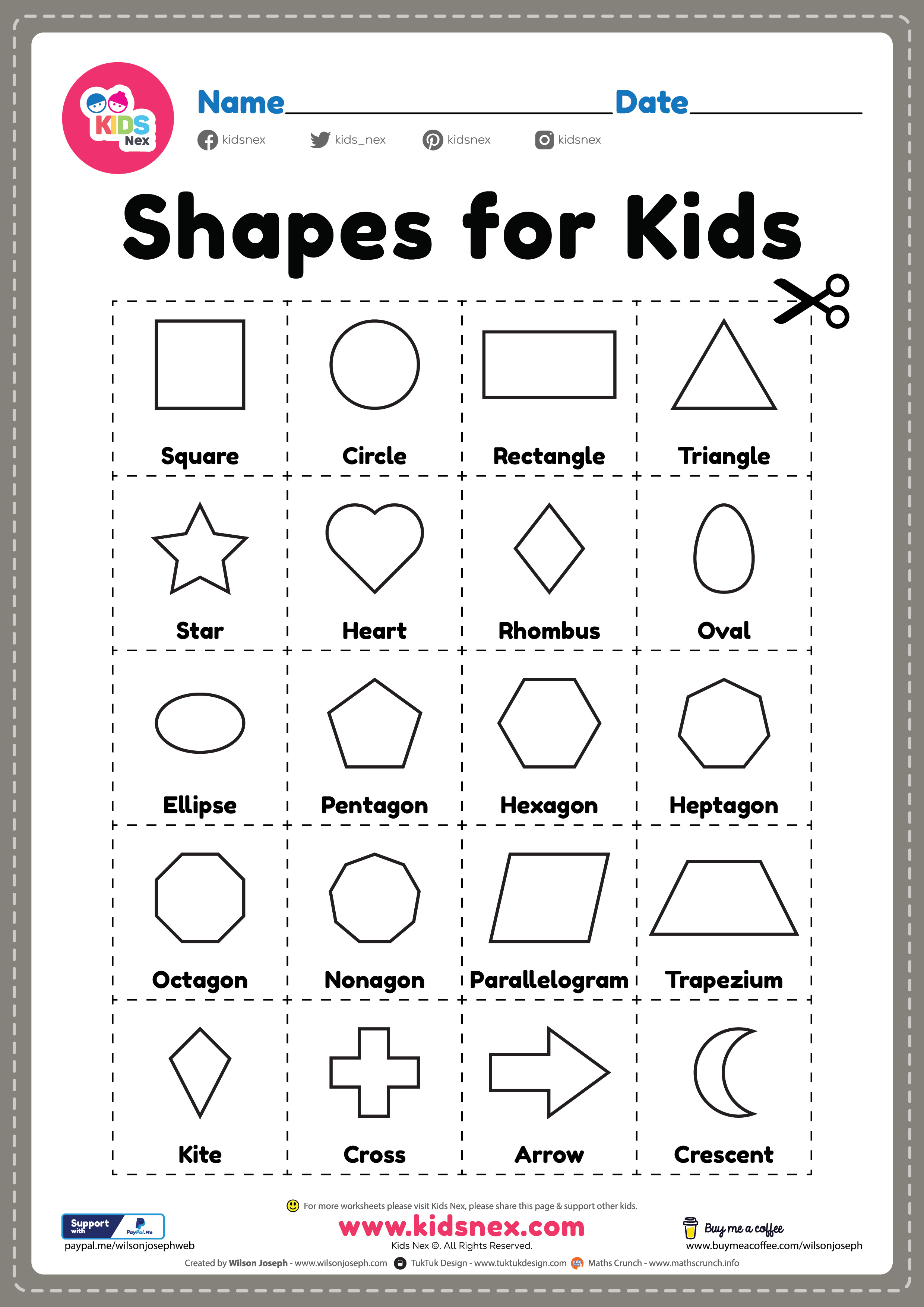 free printable shapes preschool worksheet
