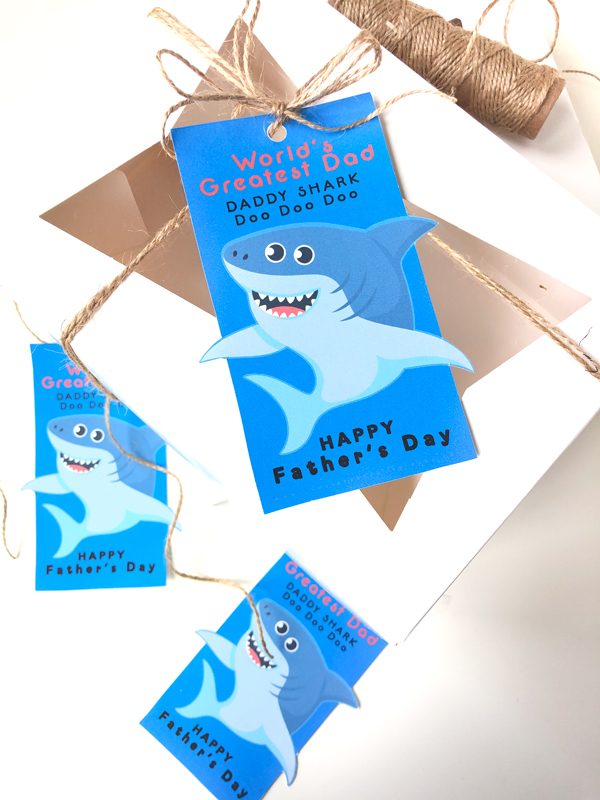 free printable shark thank you tags