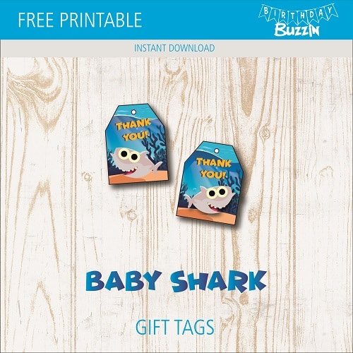 free printable shark thank you tags