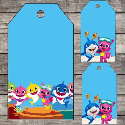 free printable shark thank you tags