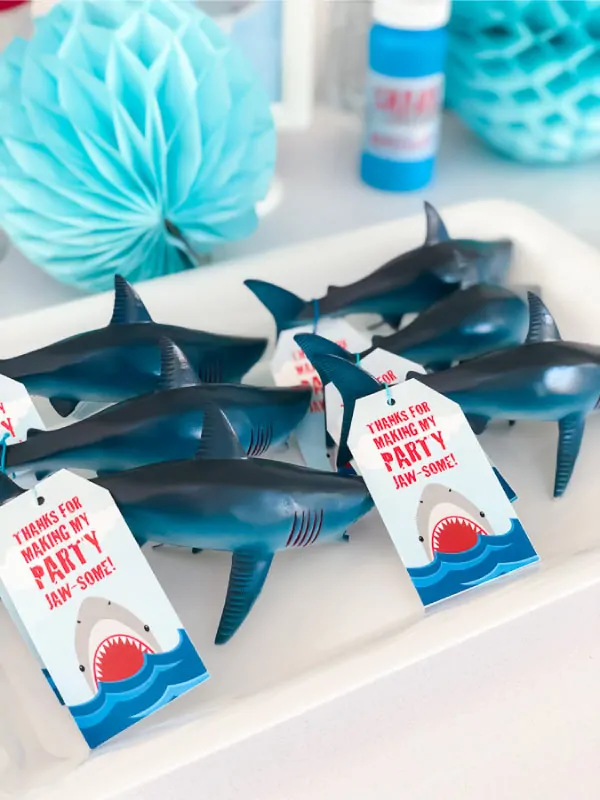 free printable shark thank you tags