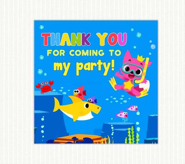 free printable shark thank you tags