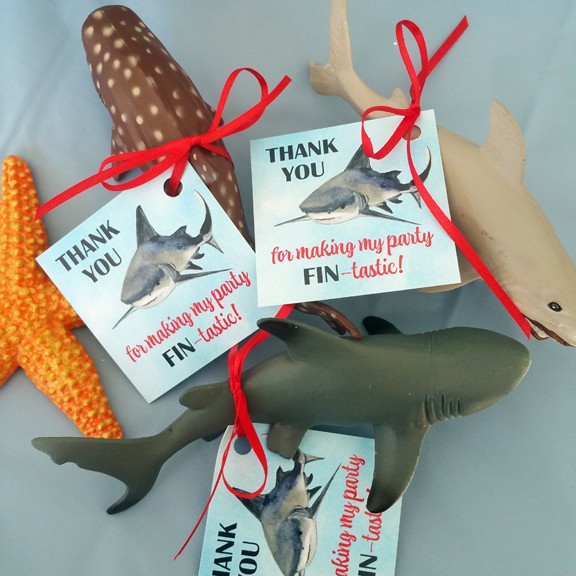free printable shark thank you tags