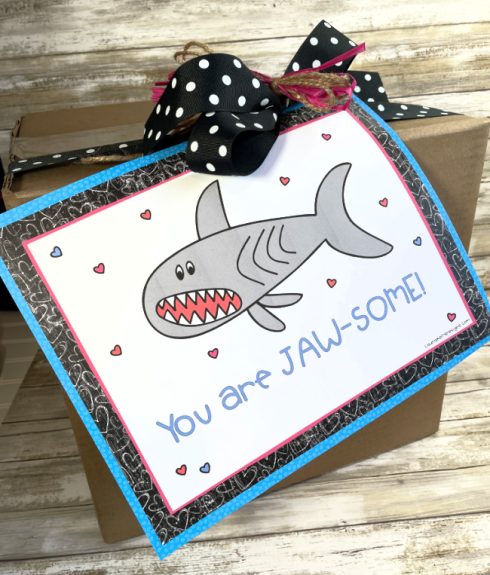 free printable shark thank you tags