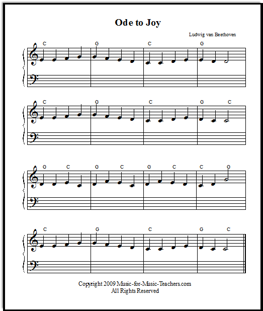 free printable sheet music beethoven