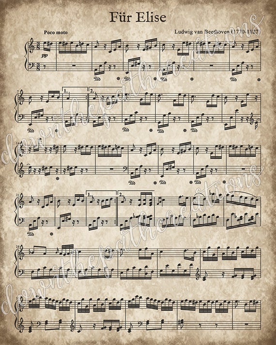 free printable sheet music beethoven