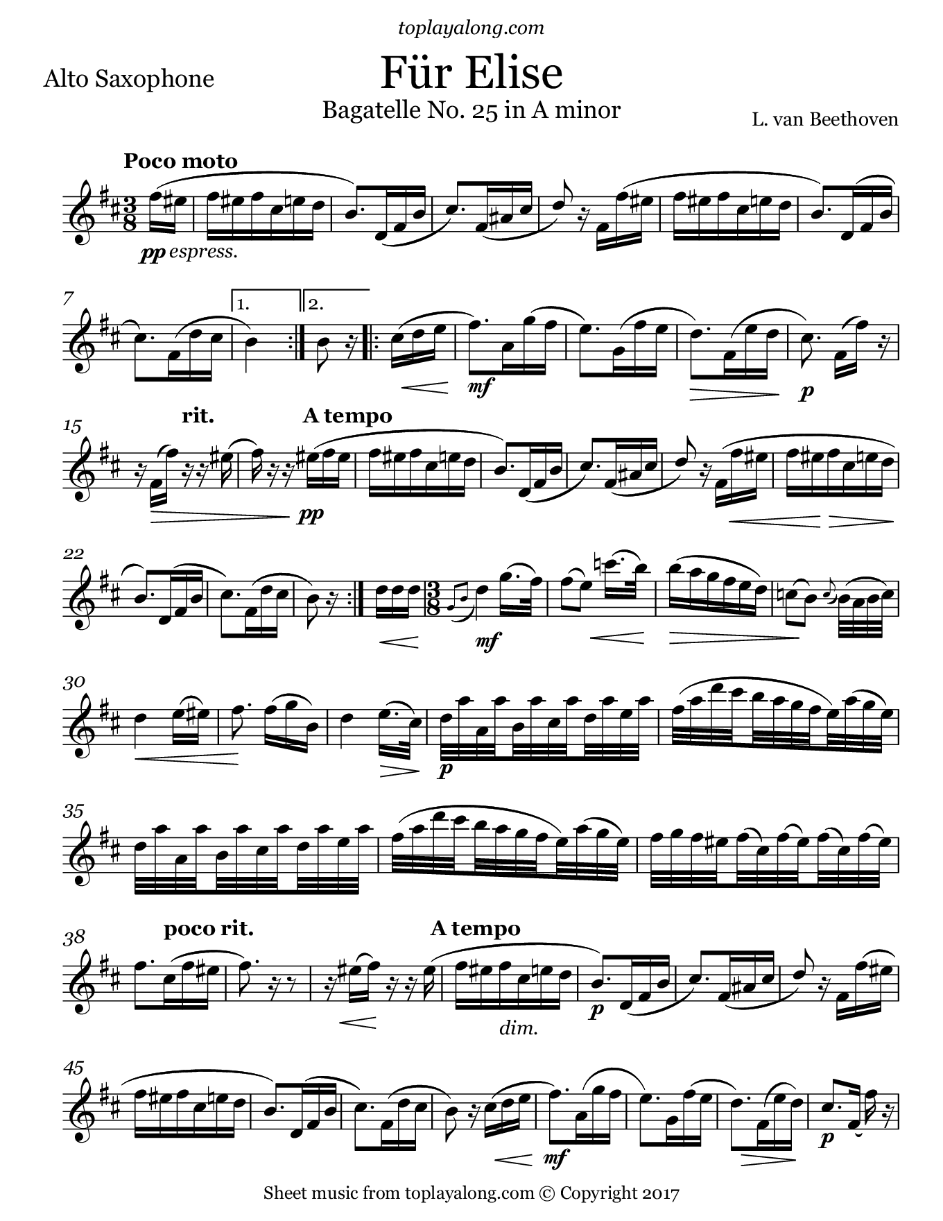 free printable sheet music beethoven