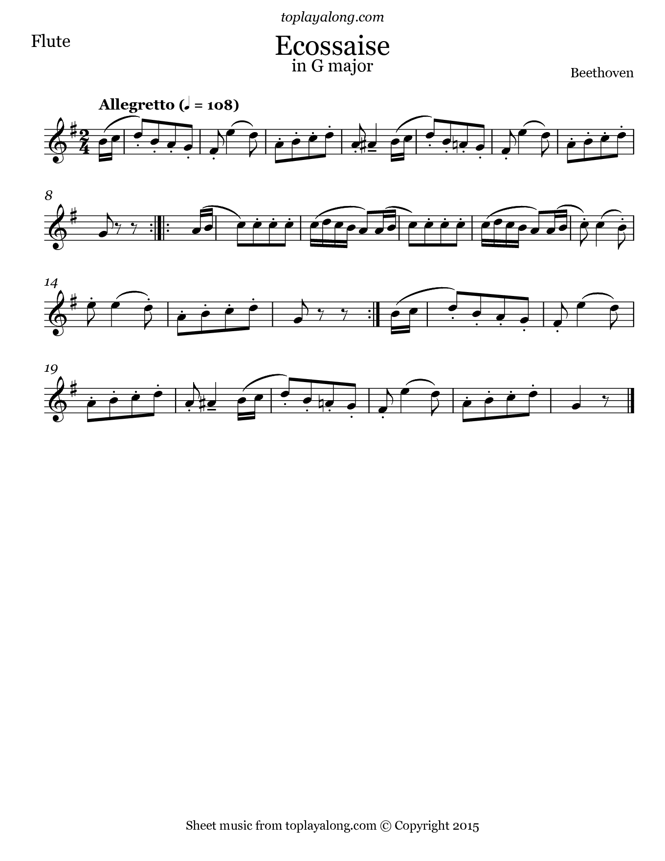 free printable sheet music beethoven
