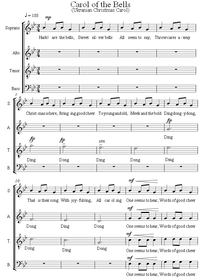 carol-of-the-bells-sheet-music-mykola-leontovych-smf-worksheets-library for Carol Of The Bells Free Printable Sheet Music ▷ Carol of the Bells Sheet Music Mykola Leontovych ♪ SMF - Worksheets Library for Carol Of The Bells Free Printable Sheet Music