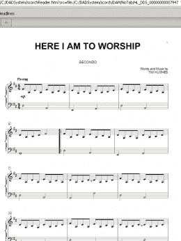 free printable sheet music for here i am to worship