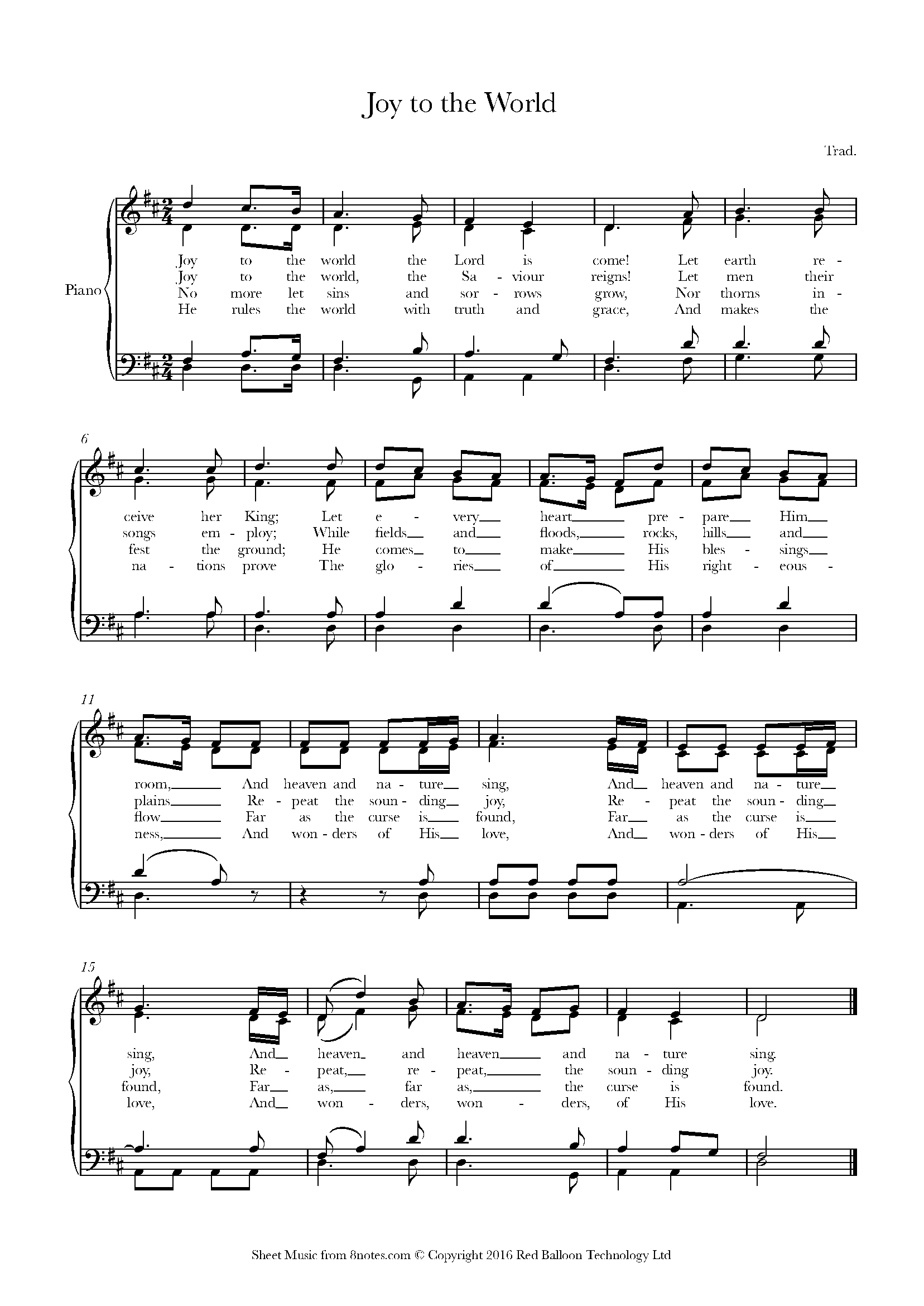 joy-to-the-world-for-piano-free-sheet-music-for-piano-8notes-com-worksheets-library for Free Printable Joy To The World Lyrics Joy To The World for Piano - Free Sheet music for Piano | 8notes.com - Worksheets Library for Free Printable Joy To The World Lyrics