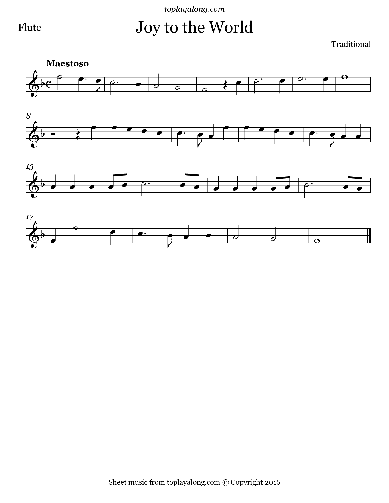 free printable sheet music for joy to the world