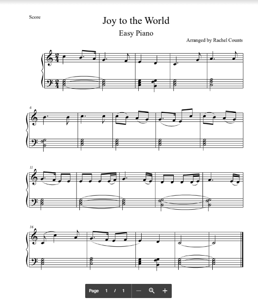 Joy to the World Piano Sheet Music (FREE!) -