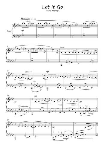 Let It Go Frozen Easy Piano Sheet Music Pdf 2020-2024 - Fill and ...