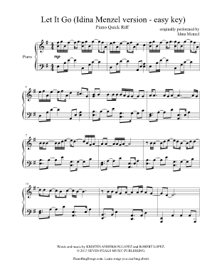 free printable sheet music for let it go