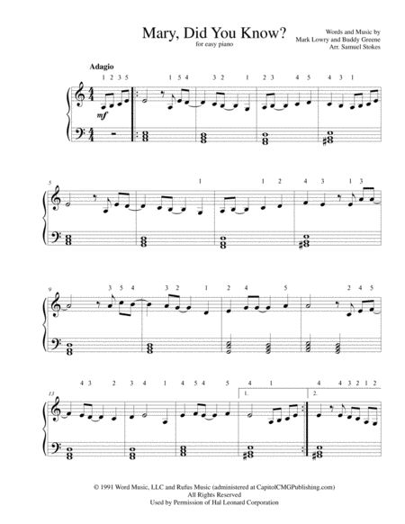 free printable sheet music mary did you know