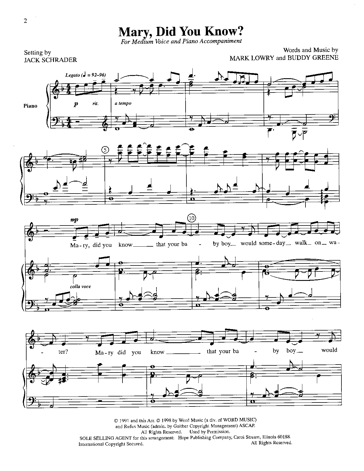 free printable sheet music mary did you know