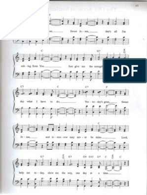 free printable sheet music one day at a time