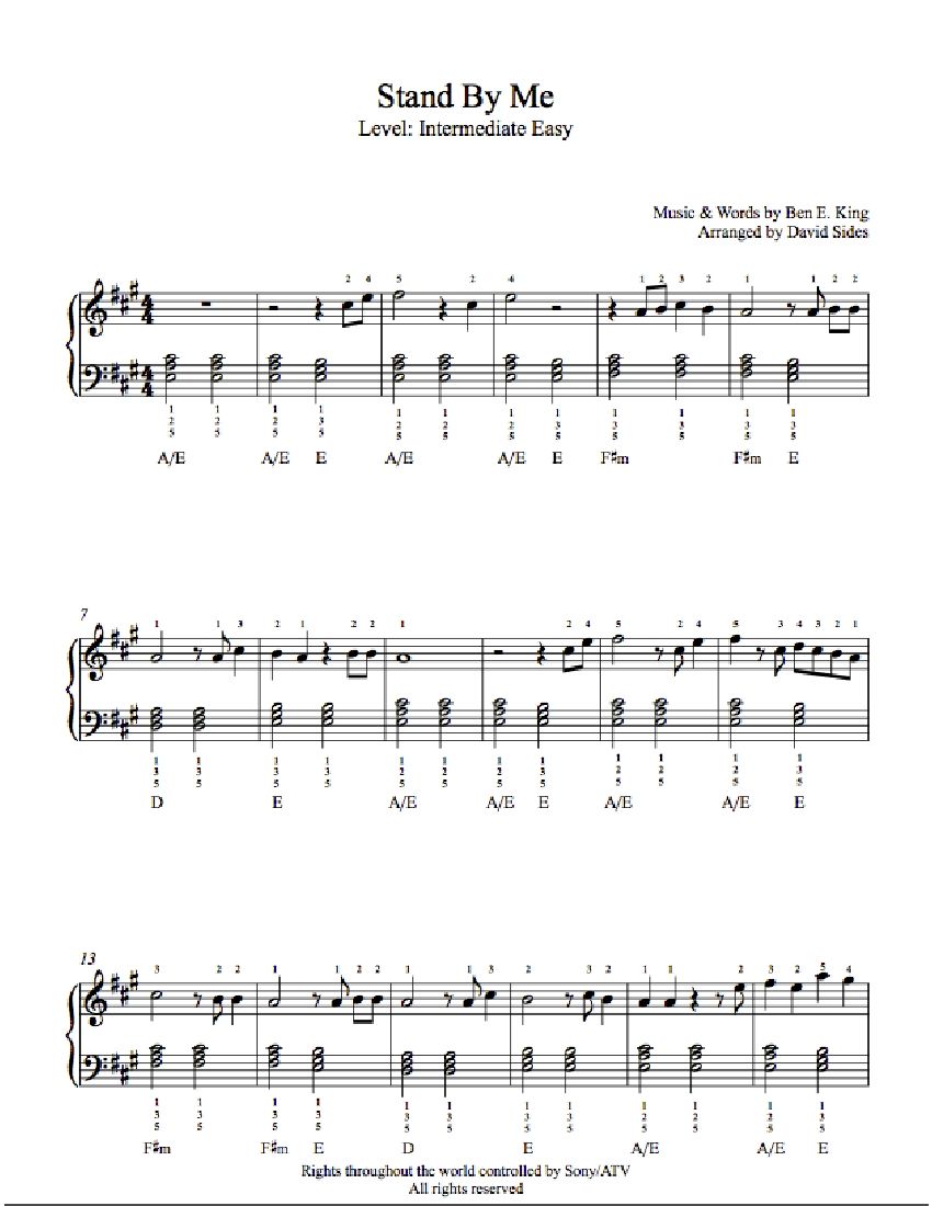 Stand By Me by Ben E. King Sheet Music &  Lesson | Intermediate Level