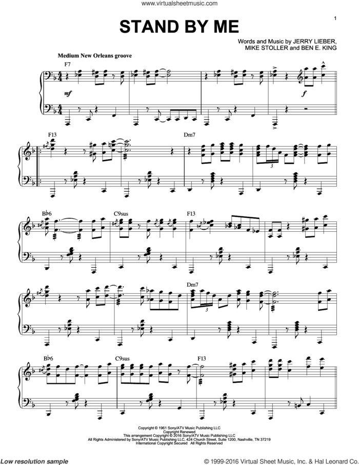 Stand By Me [Jazz version] (arr. Brent Edstrom) sheet music for ...