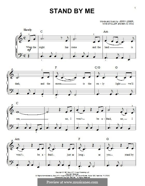 free printable sheet music stand by me
