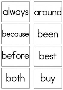 free printable sight words for 2nd grade