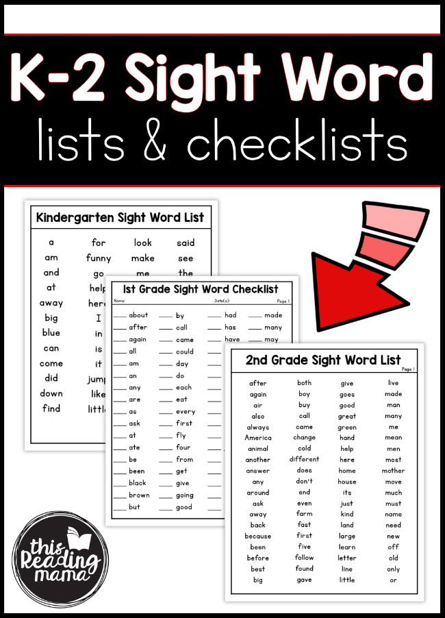 free printable sight words for 2nd grade