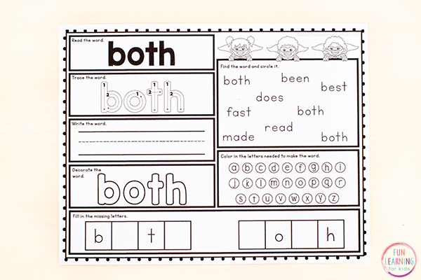 free printable sight words for 2nd grade