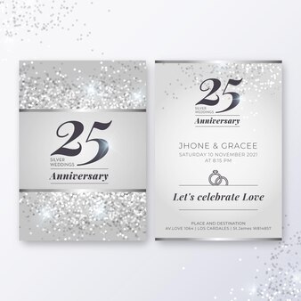 free printable silver anniversary cards