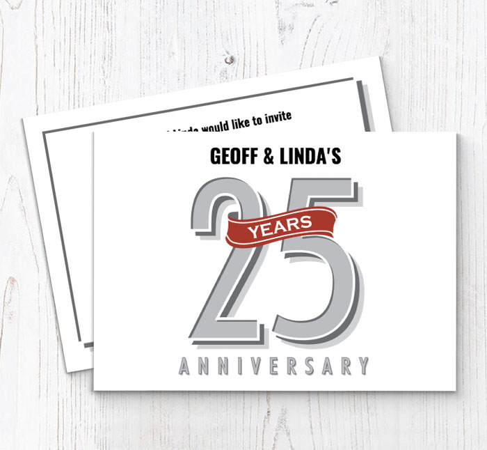 free printable silver anniversary cards