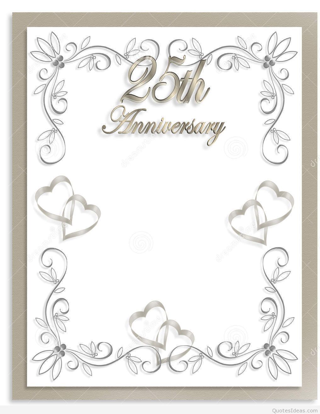 free printable silver anniversary cards