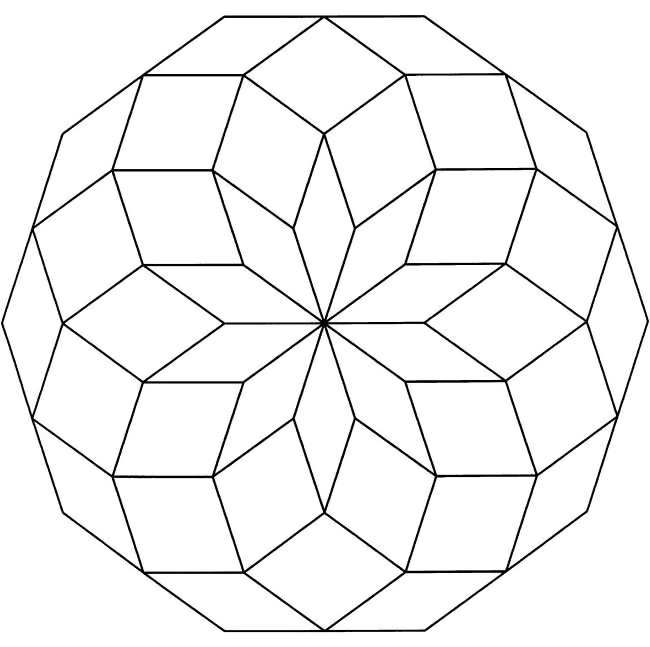 Free Printable Geometric Coloring Pages for Adults.