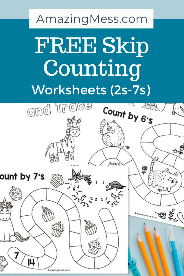 FREE Skip Counting Worksheets (Count, Color, Trace #2-7) - Amazing ...